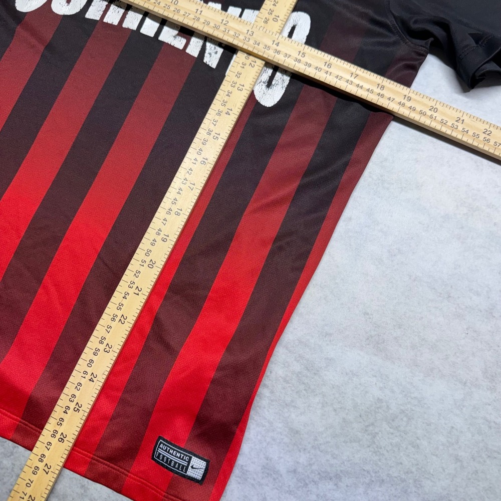 Nike AC Sorrento Jersey Red Black Striped Soccer Football Dri-Fit Mens Size M - Picture 8 of 8